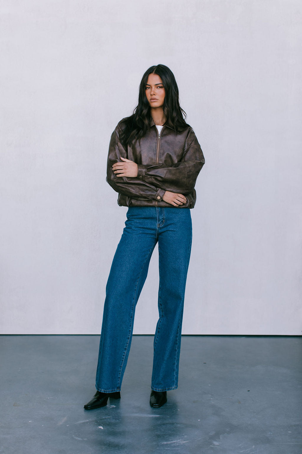 Gigi Bomber Jacket - Chocolate Brown