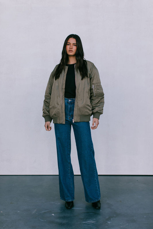 Estar Bomber Jacket - Khaki Green