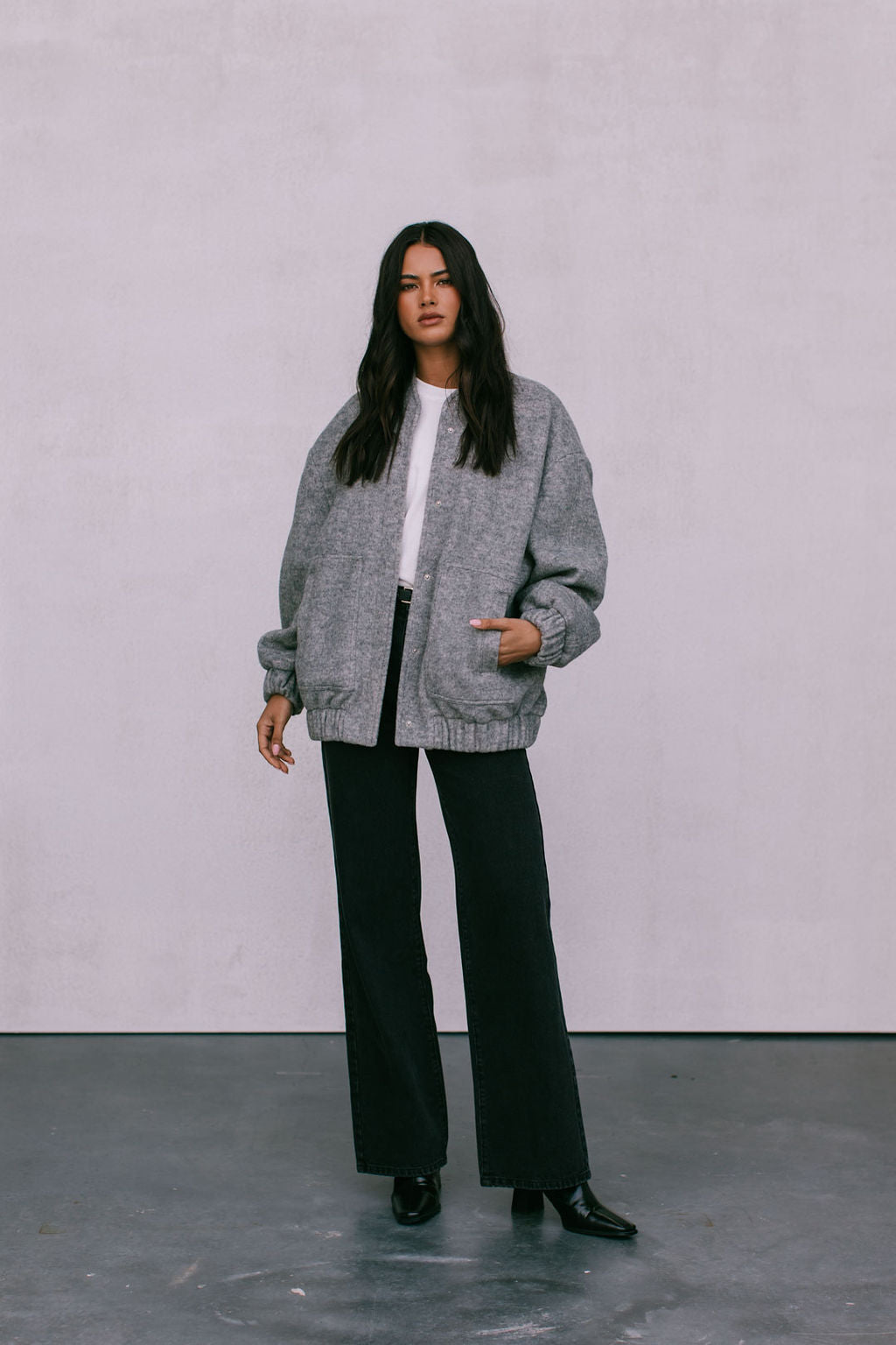 Tully Bomber Jacket Grey