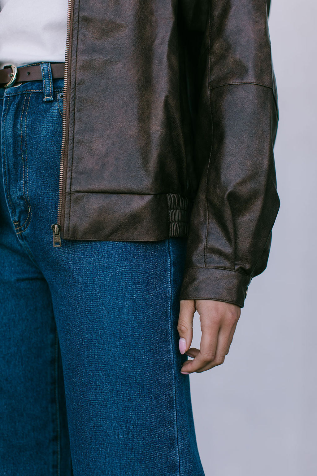 Gigi Bomber Jacket - Chocolate Brown
