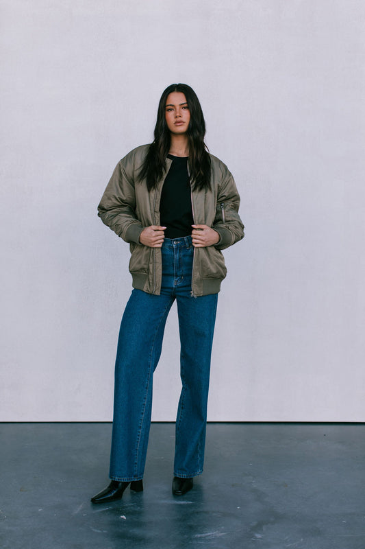 Estar Bomber Jacket - Khaki Green