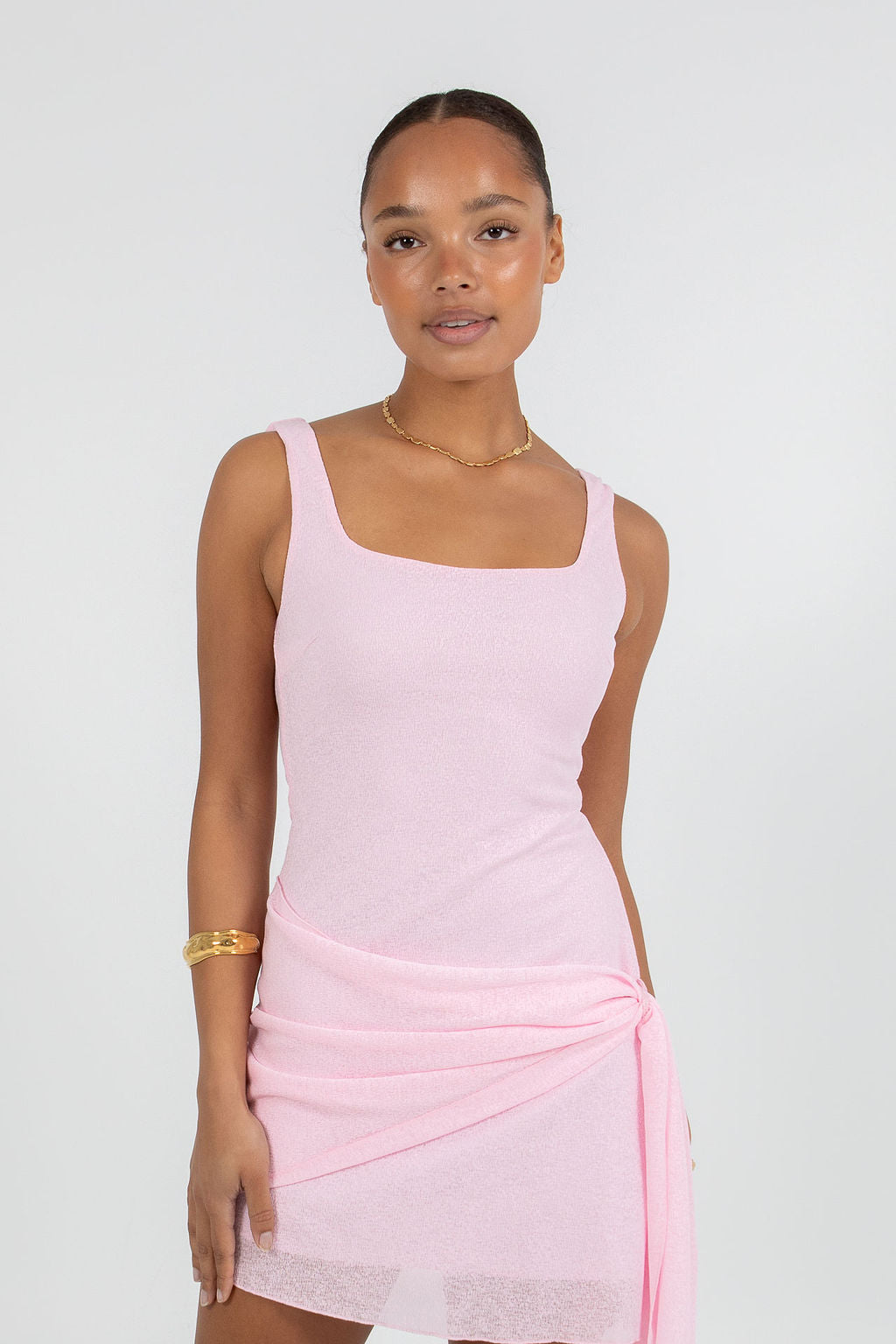 Neva Mini Dress - Baby Pink