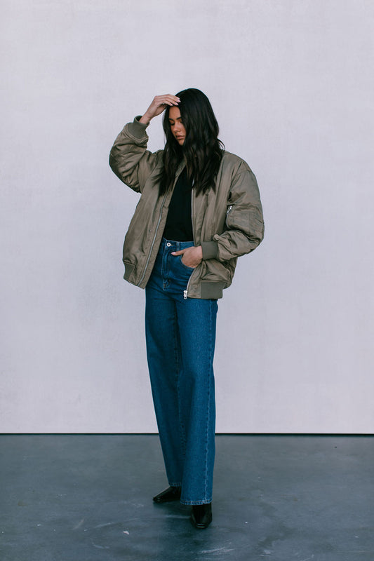 Estar Bomber Jacket - Khaki Green