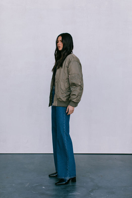 Estar Bomber Jacket - Khaki Green