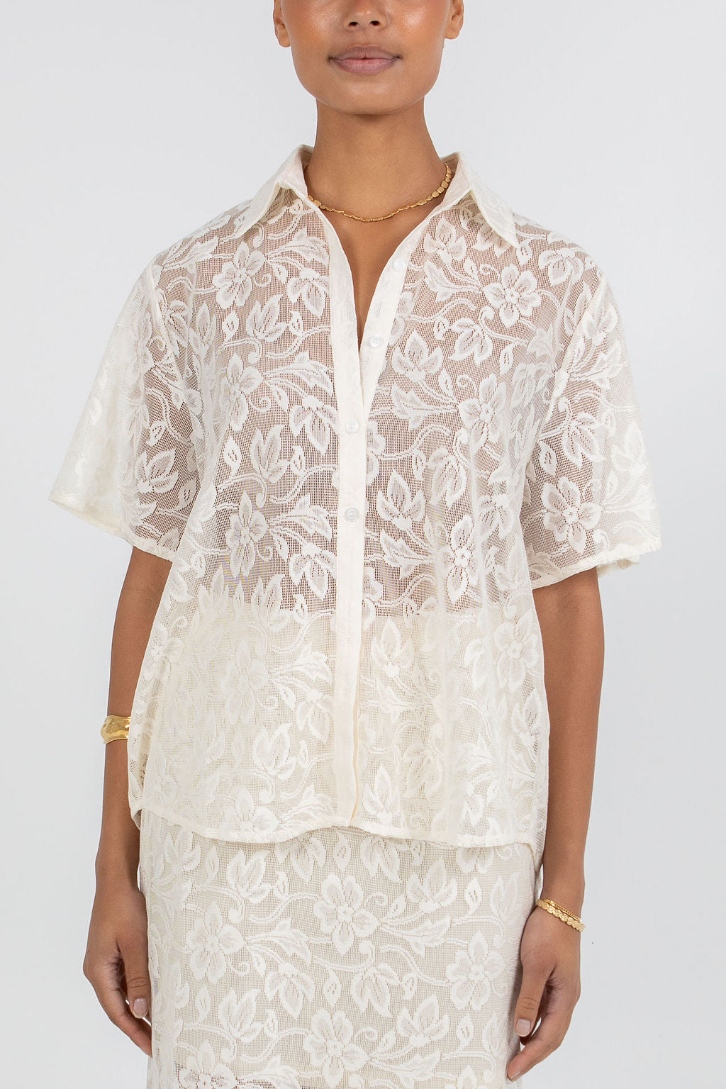 Nelly Lace Skirt Cream