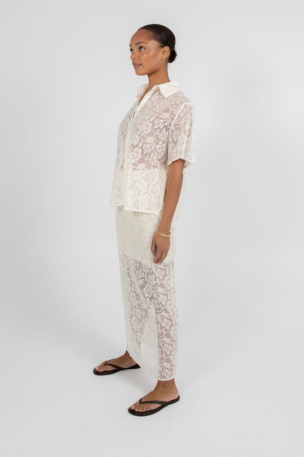 Nelly Lace Skirt Cream