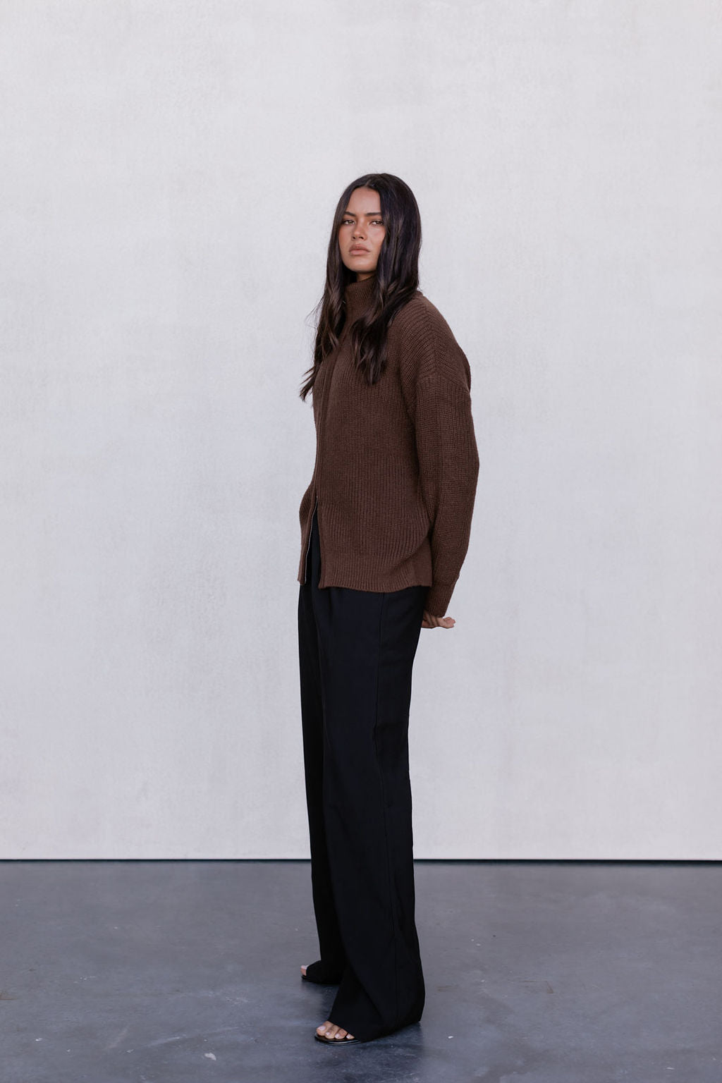 Jai Knit Jumper - Chocolate Brown