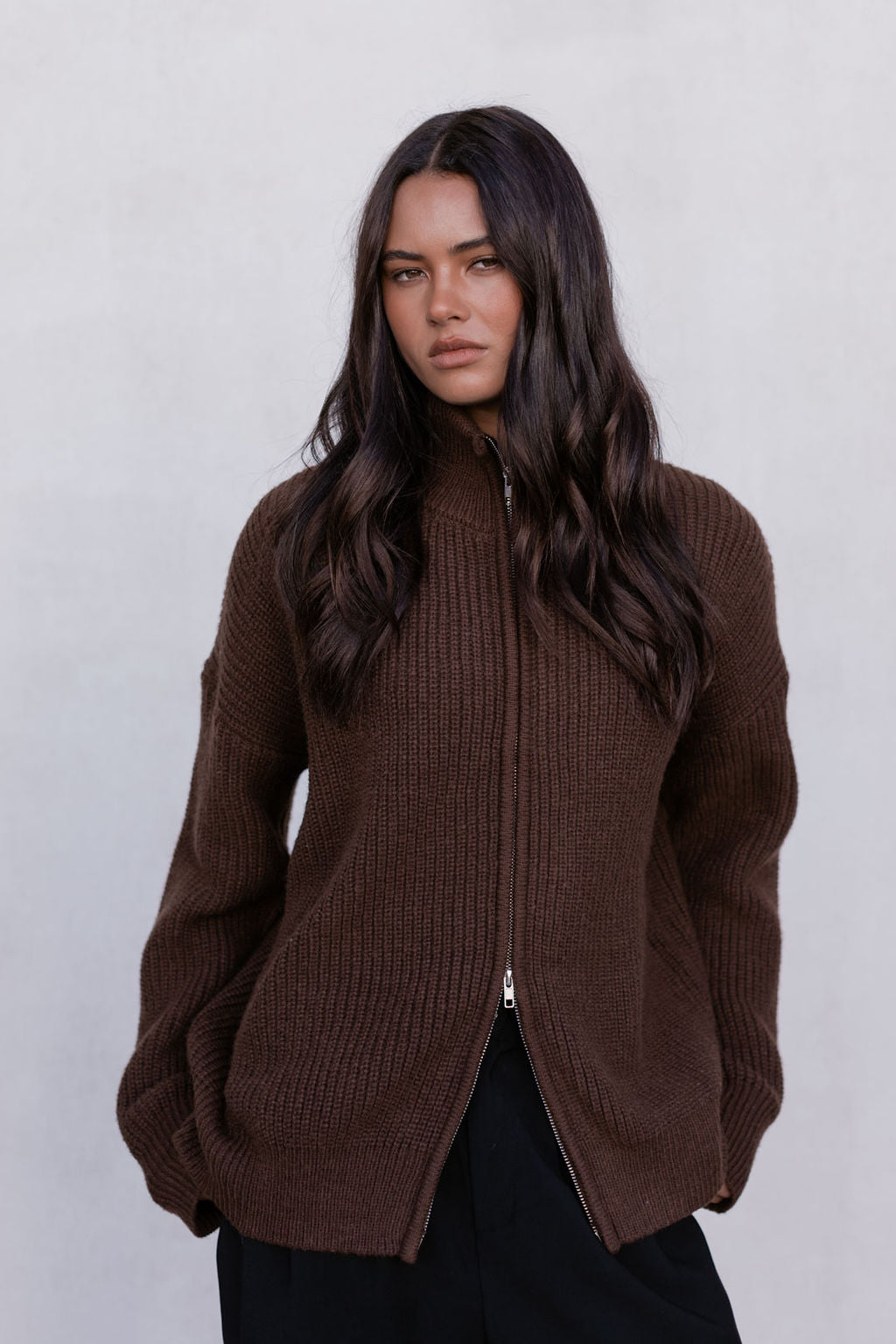 Jai Knit Jumper - Chocolate Brown