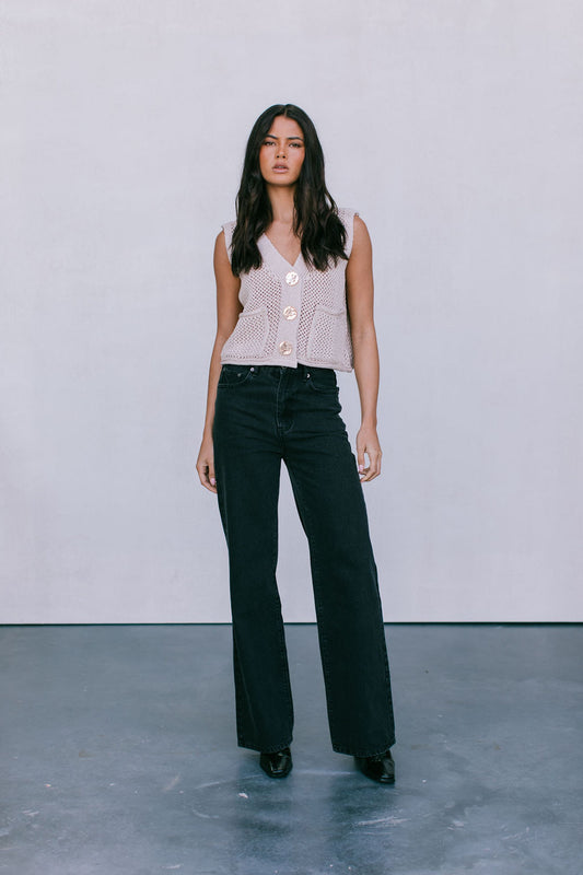 Rielle Knit Vest - Neutral Taupe