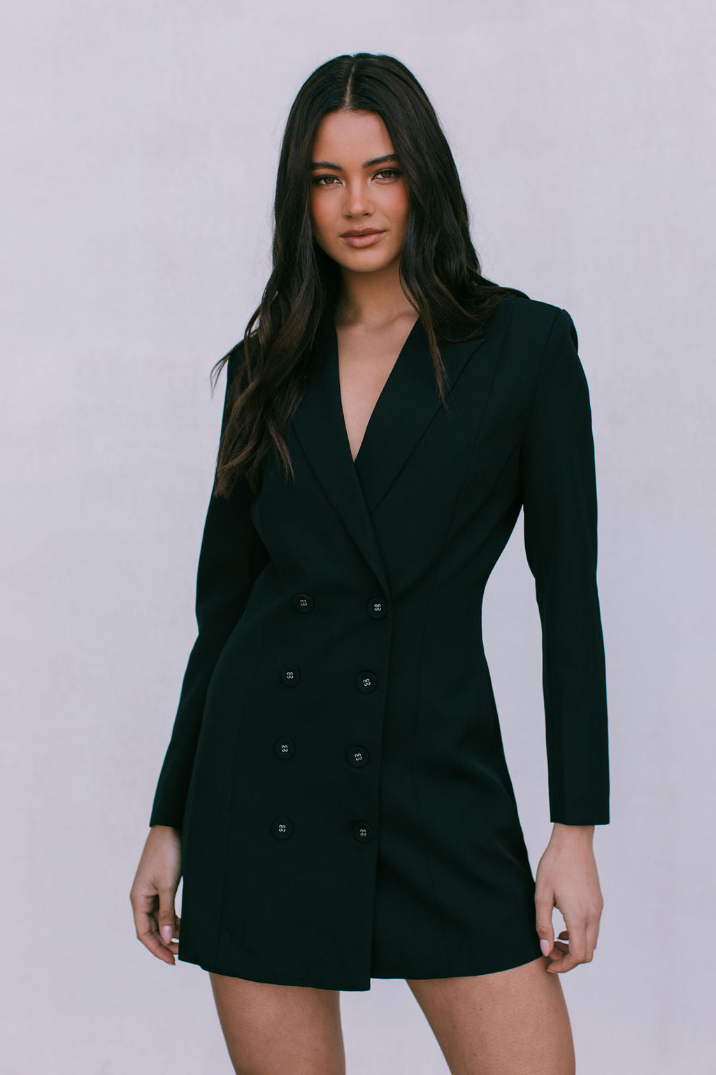 Gunner Mini Blazer Dress - Black