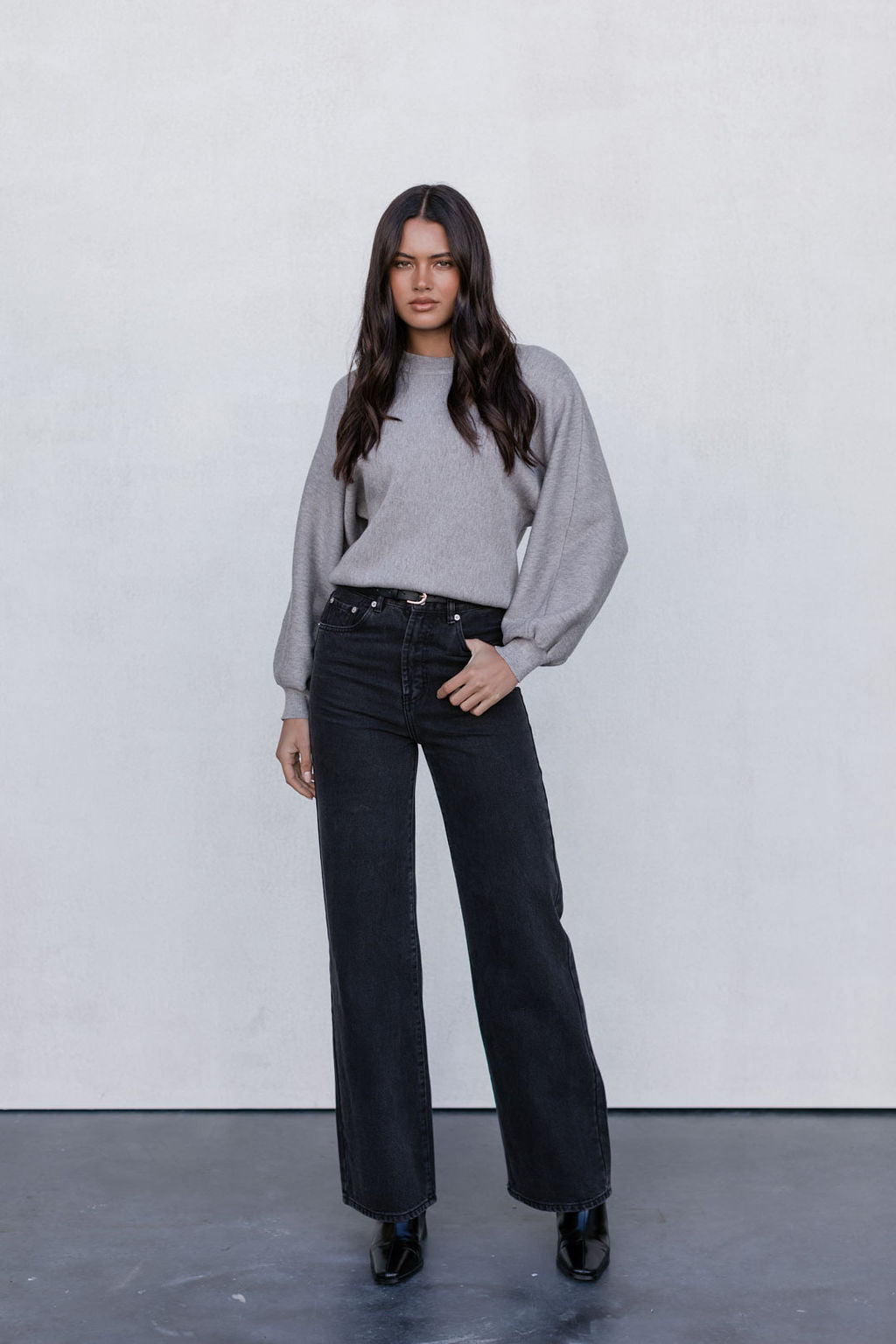 Yanica Knit Jumper - Grey