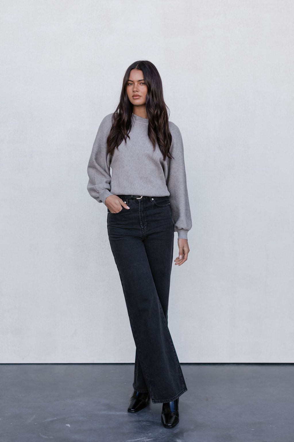 Yanica Knit Jumper - Grey