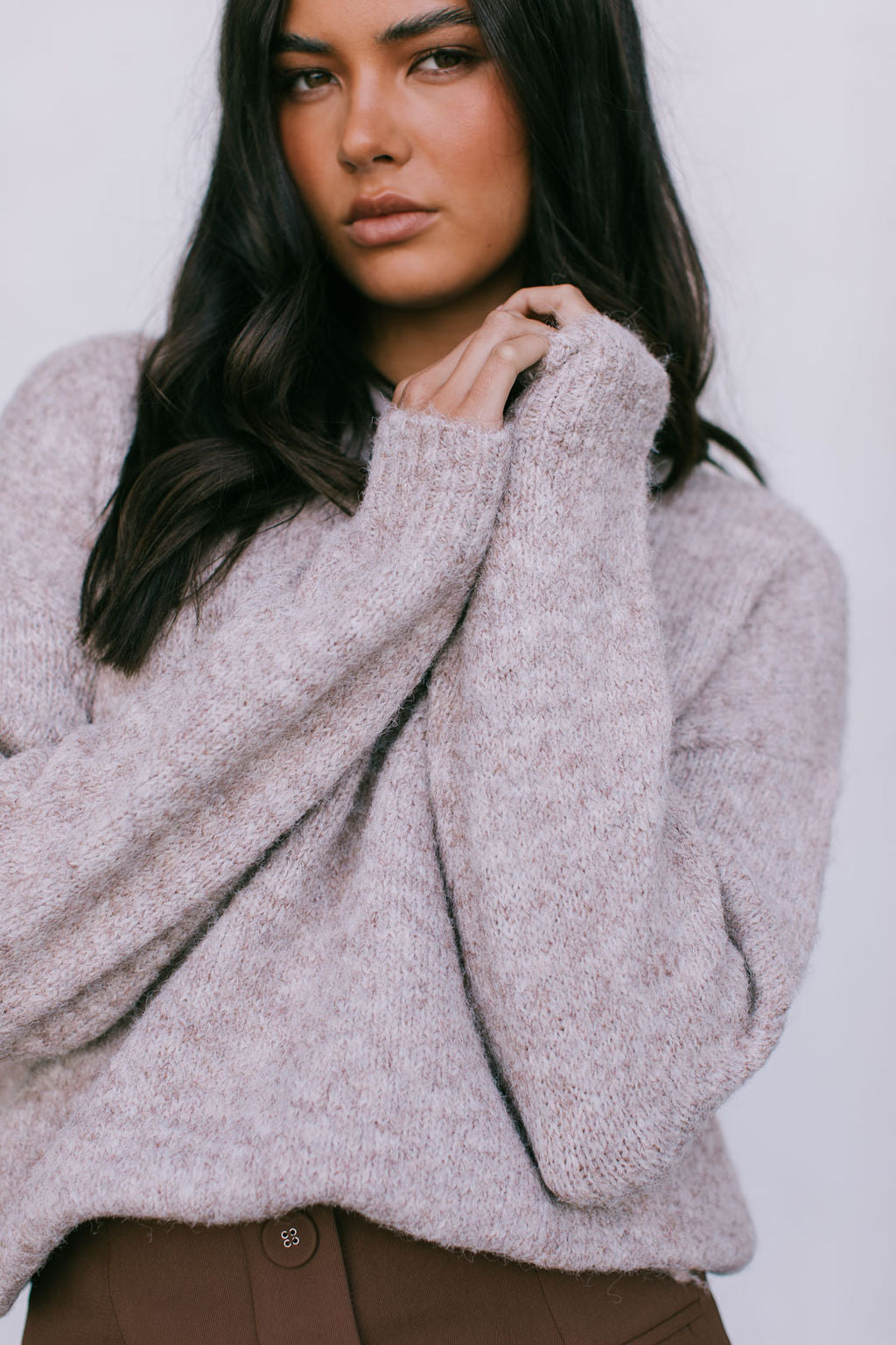 Nelani Knit Jumper - Mocha Marle