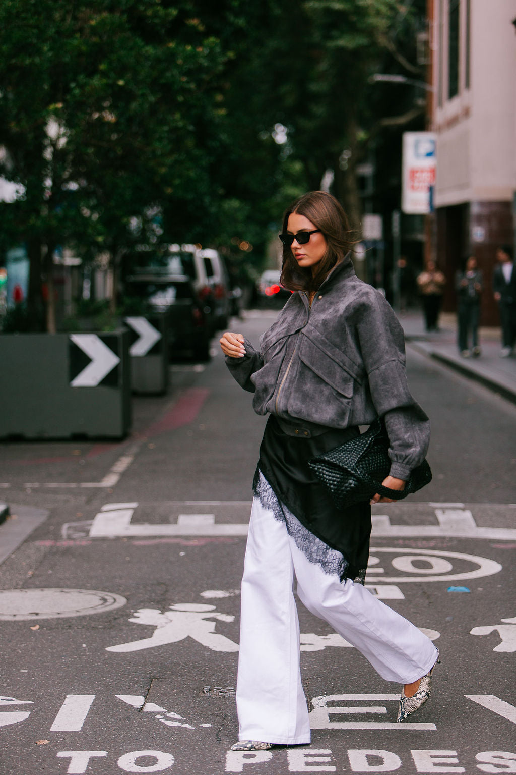 PRE ORDER Aliyah Bomber Jacket Charcoal