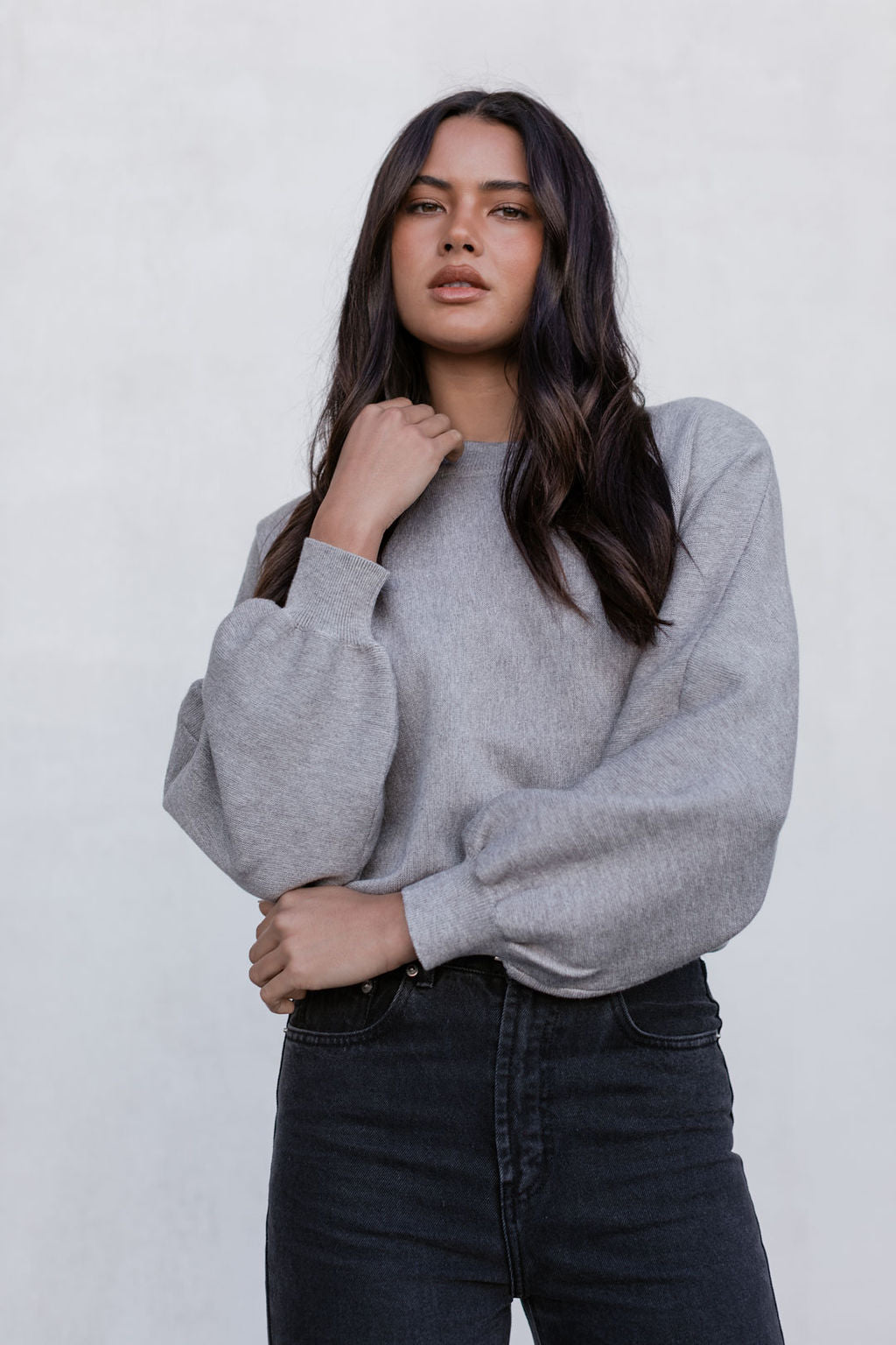 Yanica Knit Jumper - Grey