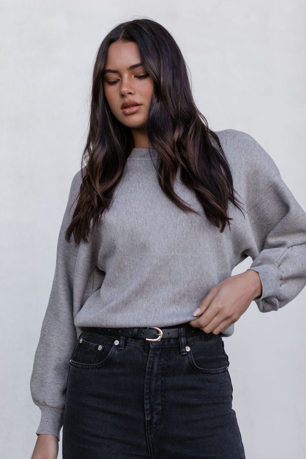 Yanica Knit Jumper - Grey