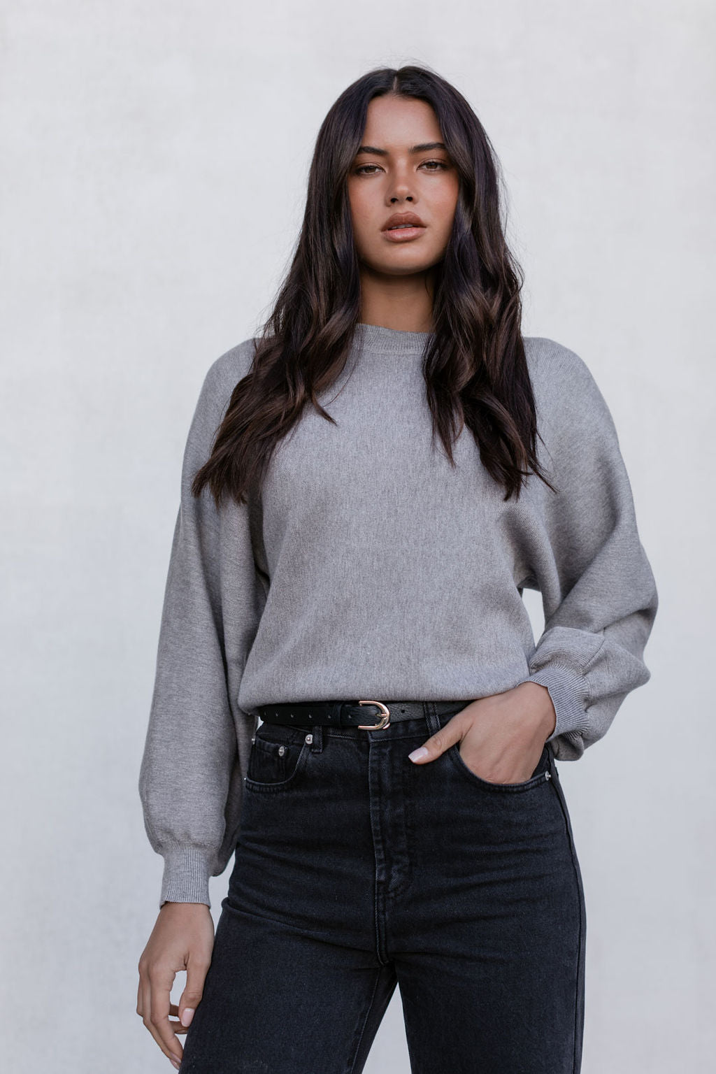 Yanica Knit Jumper - Grey