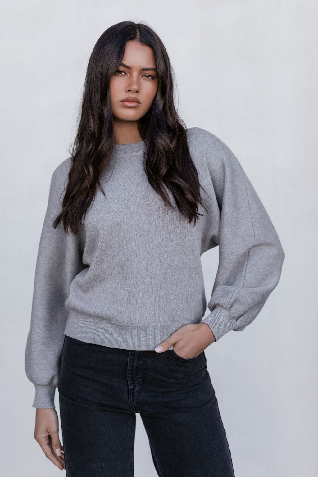 Yanica Knit Jumper - Grey