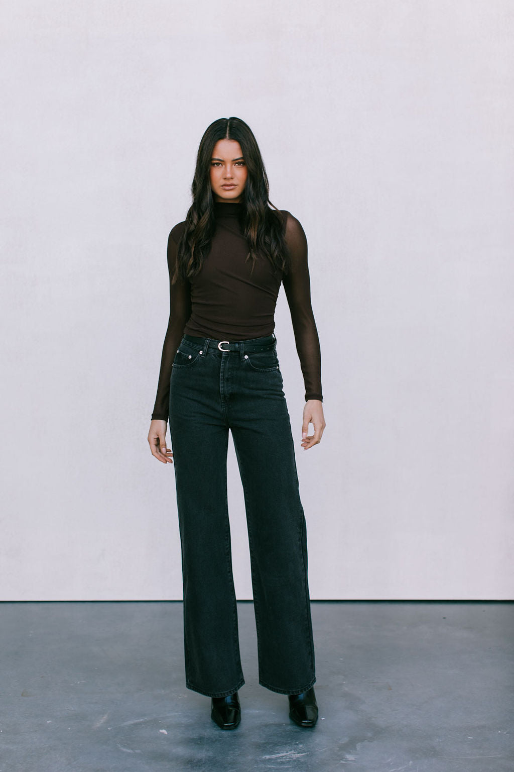 Dakitah Long-sleeve Top - Espresso Brown Mesh