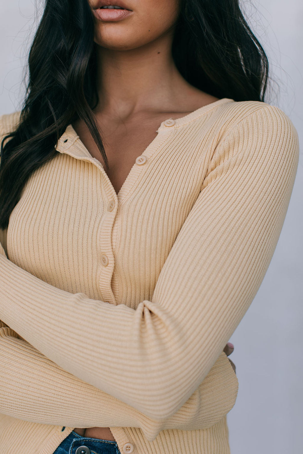 Brianna Knit Top - Butter Yellow