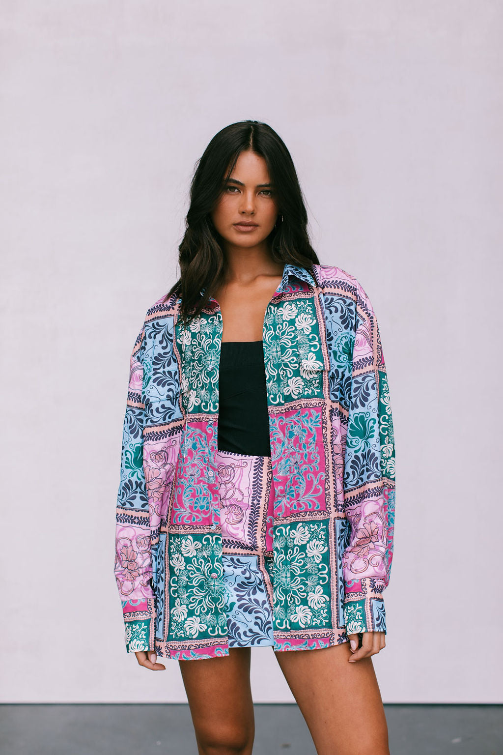 Poet Skirt - Paisley Tile Print