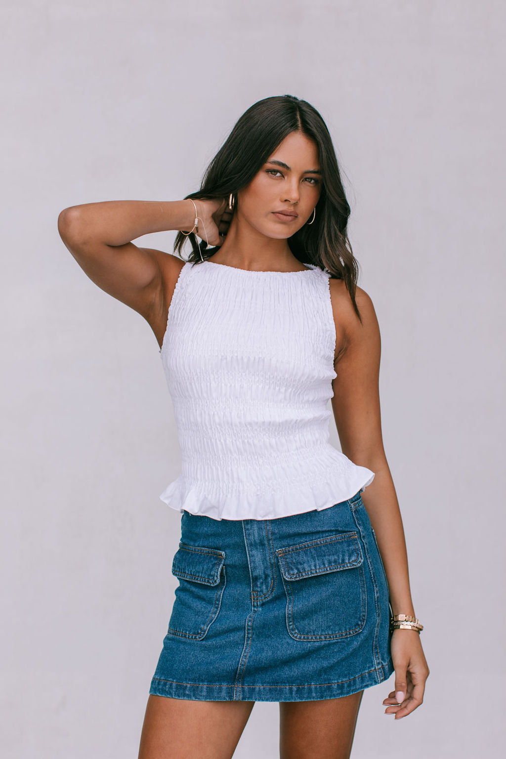 Udelle Skirt Dark Blue Denim