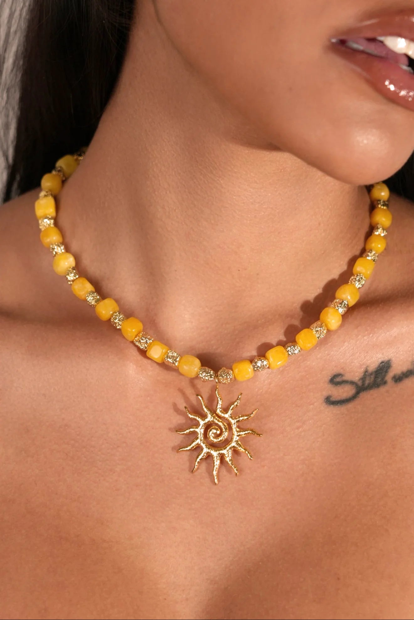 Liora Necklace Gold Sun