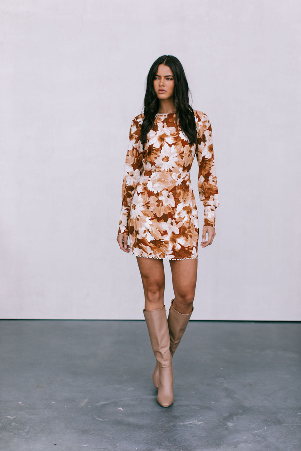 Molto Mini Dress - Rust Floral