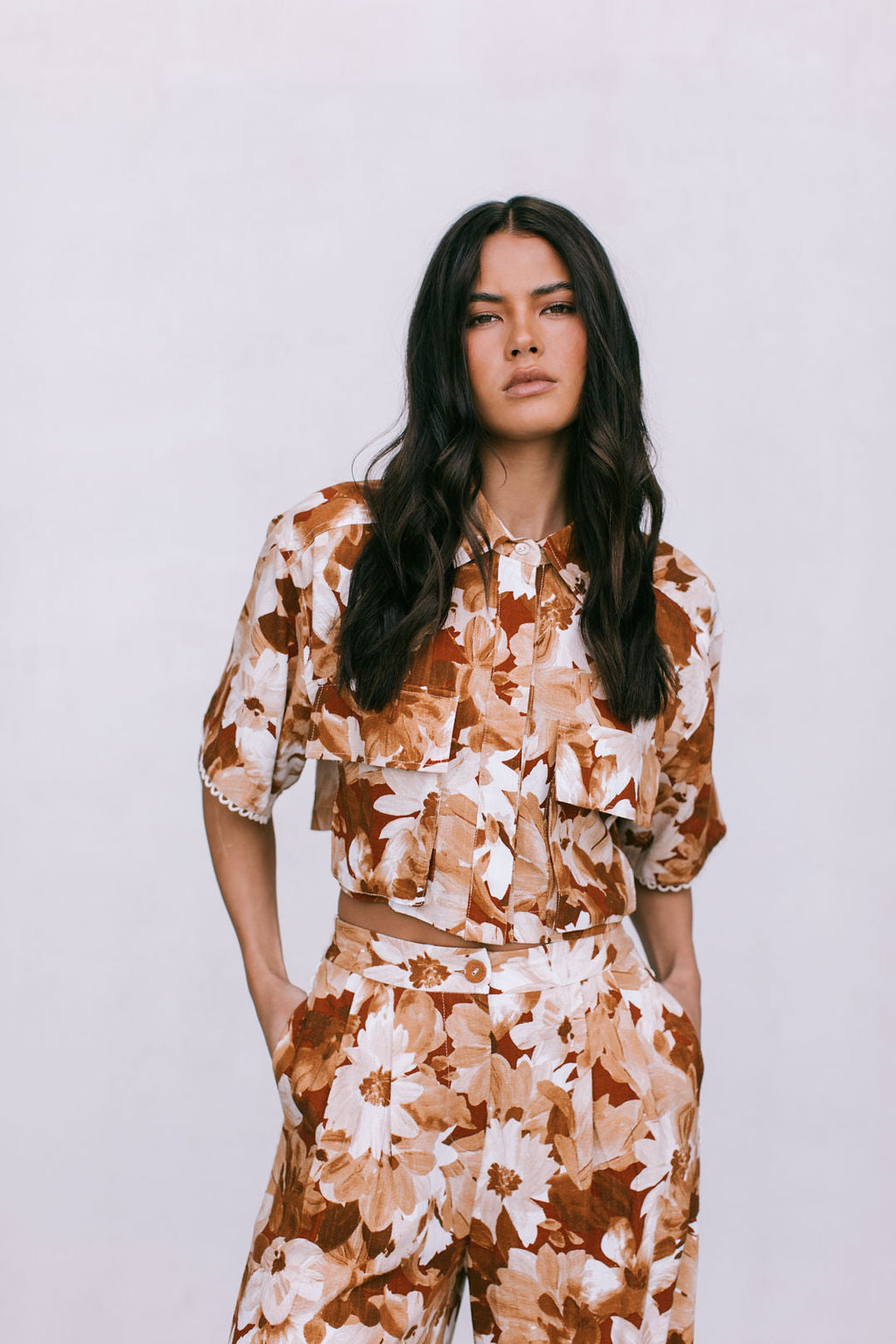 Sempre Pants Rust Floral