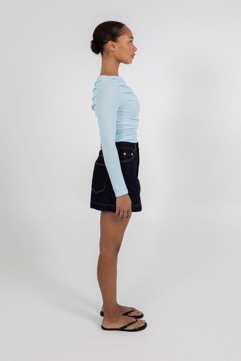 Daliah Long Sleeve Top Baby Blue