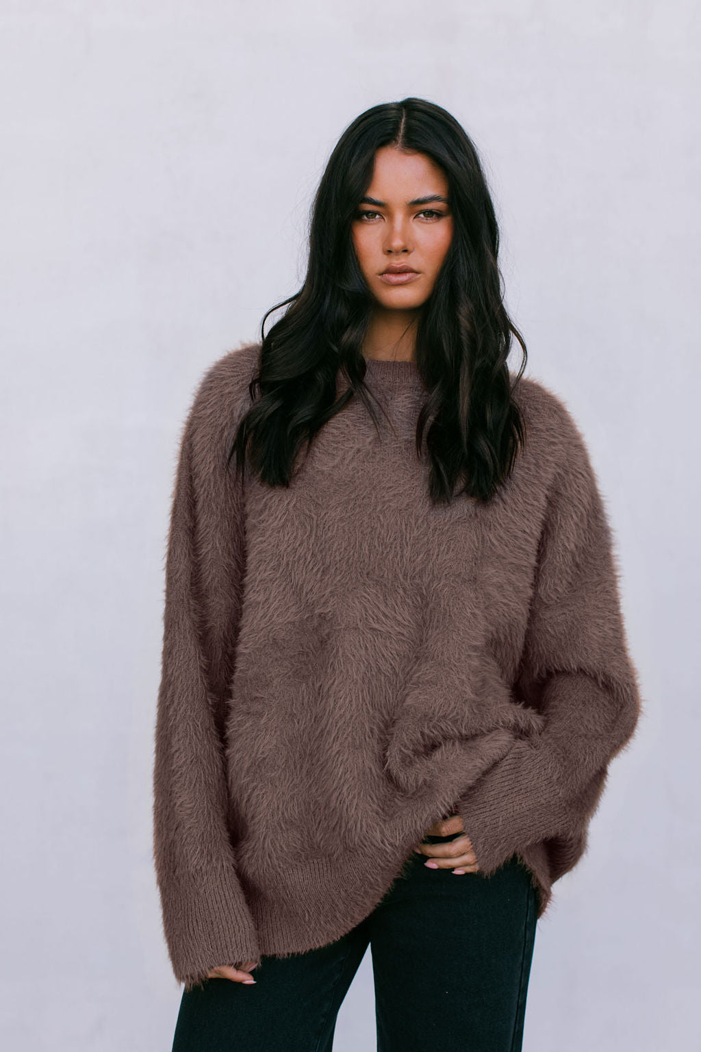 Willow Knit Jumper - Chocolate Brown