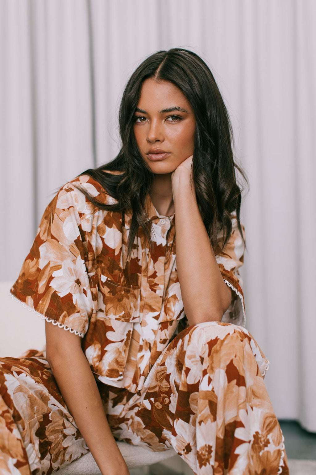 Sempre Pants Rust Floral