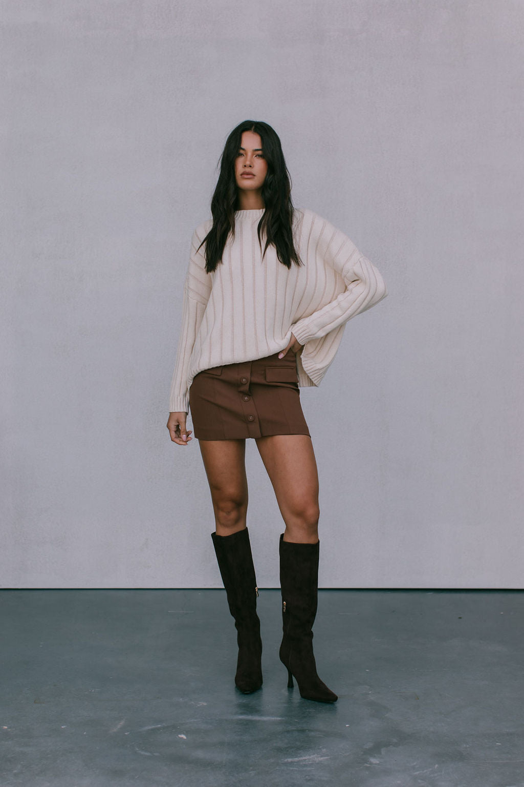 Oliver Knit Jumper - Creamy Beige