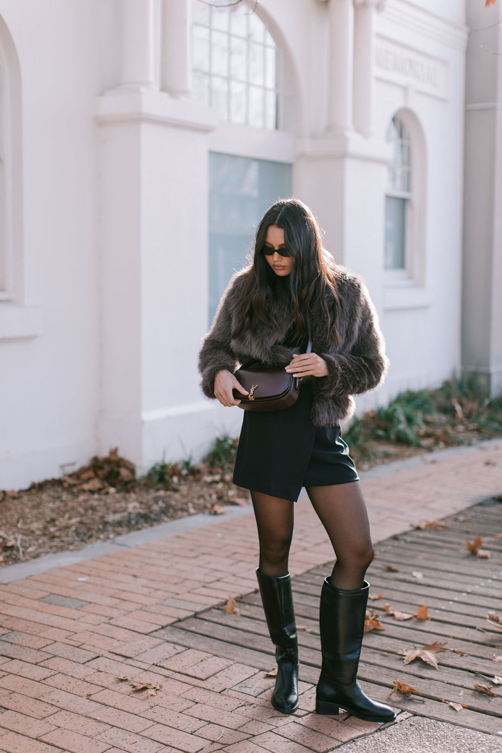 PRE ORDER Delilah Faux Fur Jacket Chocolate