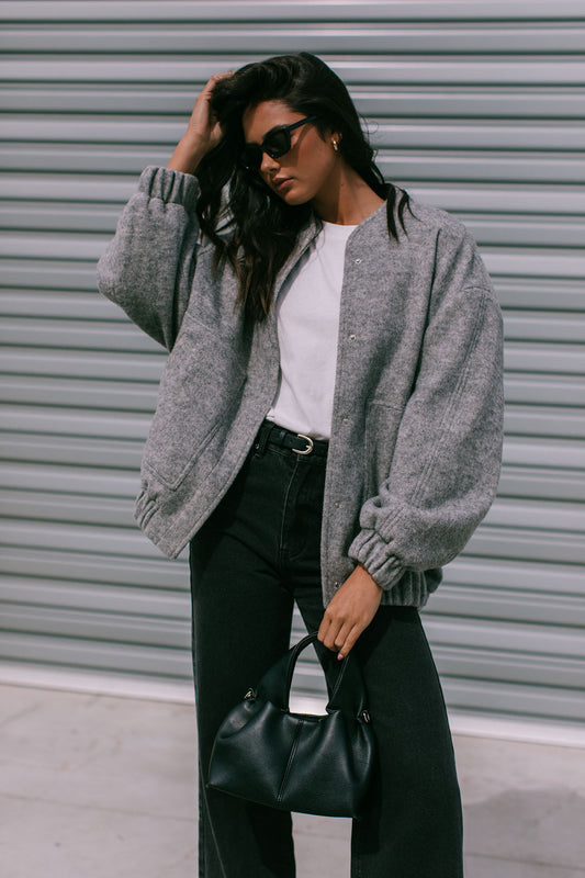 Tully Bomber Jacket - Grey