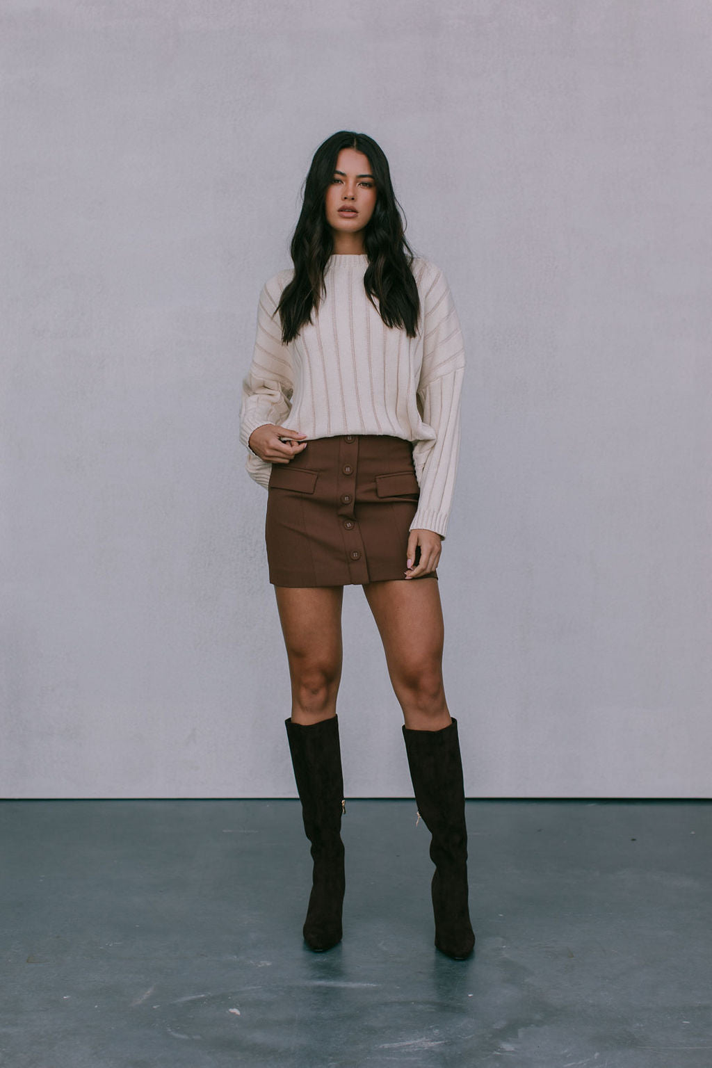 Oliver Knit Jumper - Creamy Beige