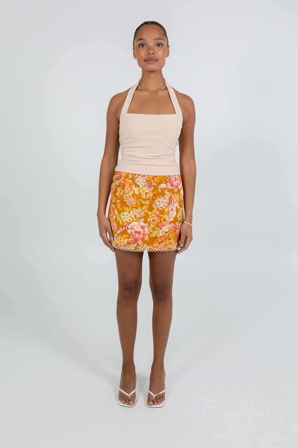 COMING SOON - Aprire Mini Skirt - Hinterbloom Print