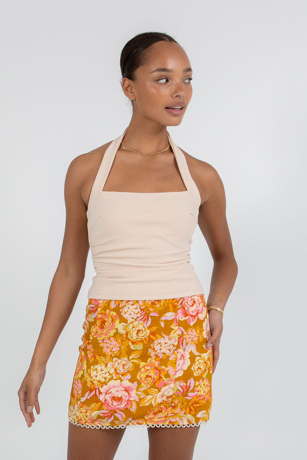 COMING SOON - Aprire Mini Skirt - Hinterbloom Print