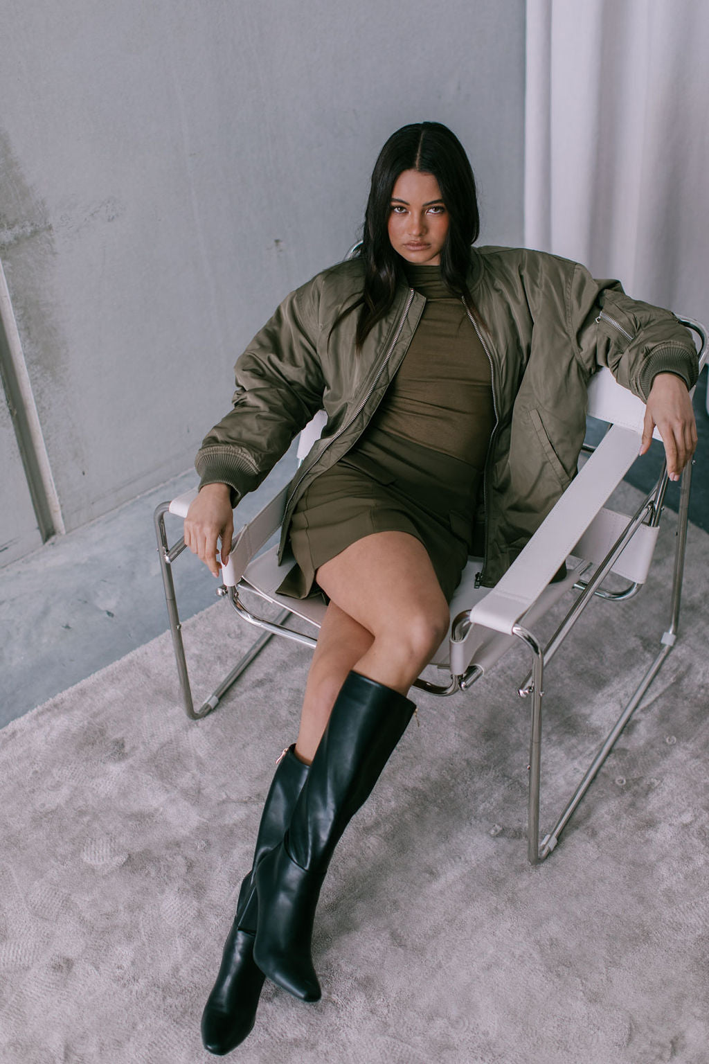 Fenella Long Sleeve Top Khaki