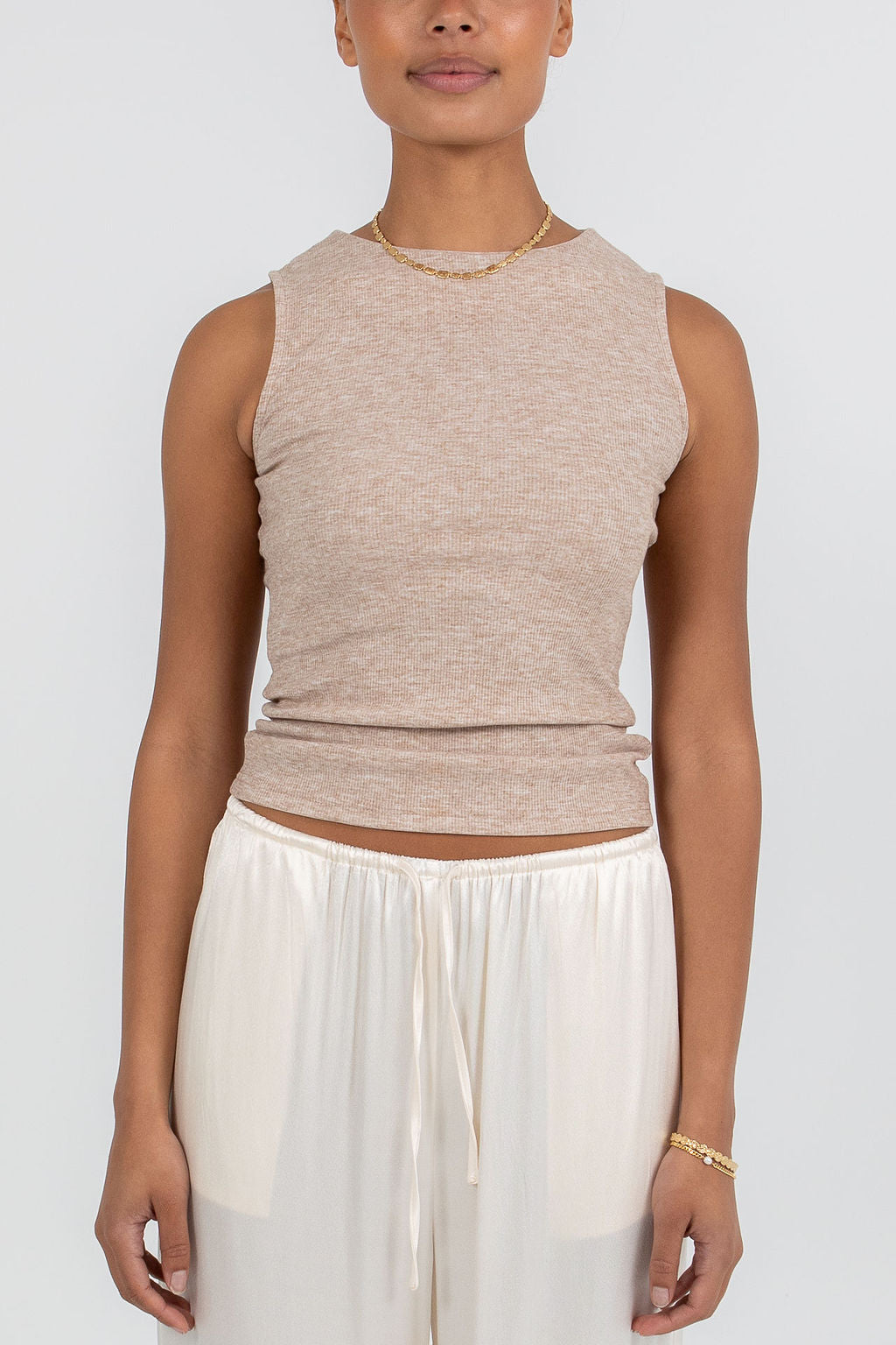 Eve Relaxed Pants - Cream Satin