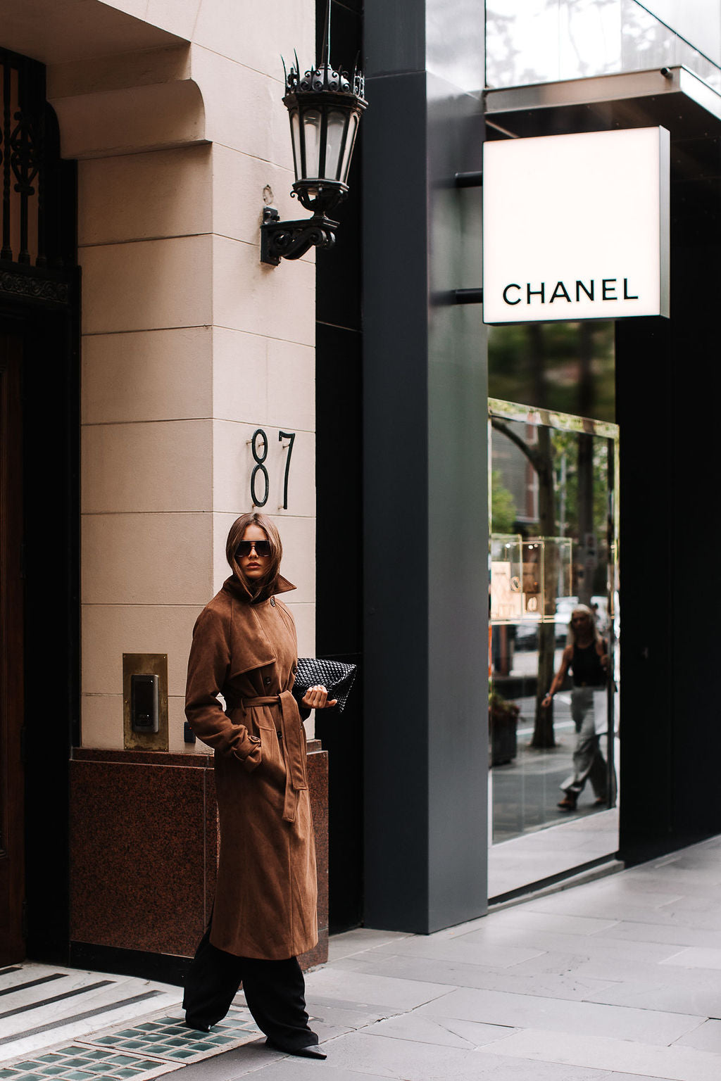 Qualia Trench Coat Chocolate