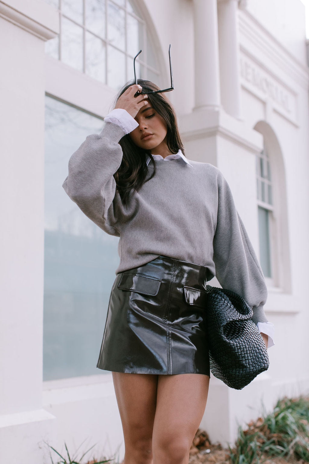 Issy Mini Skirt Deep Brown
