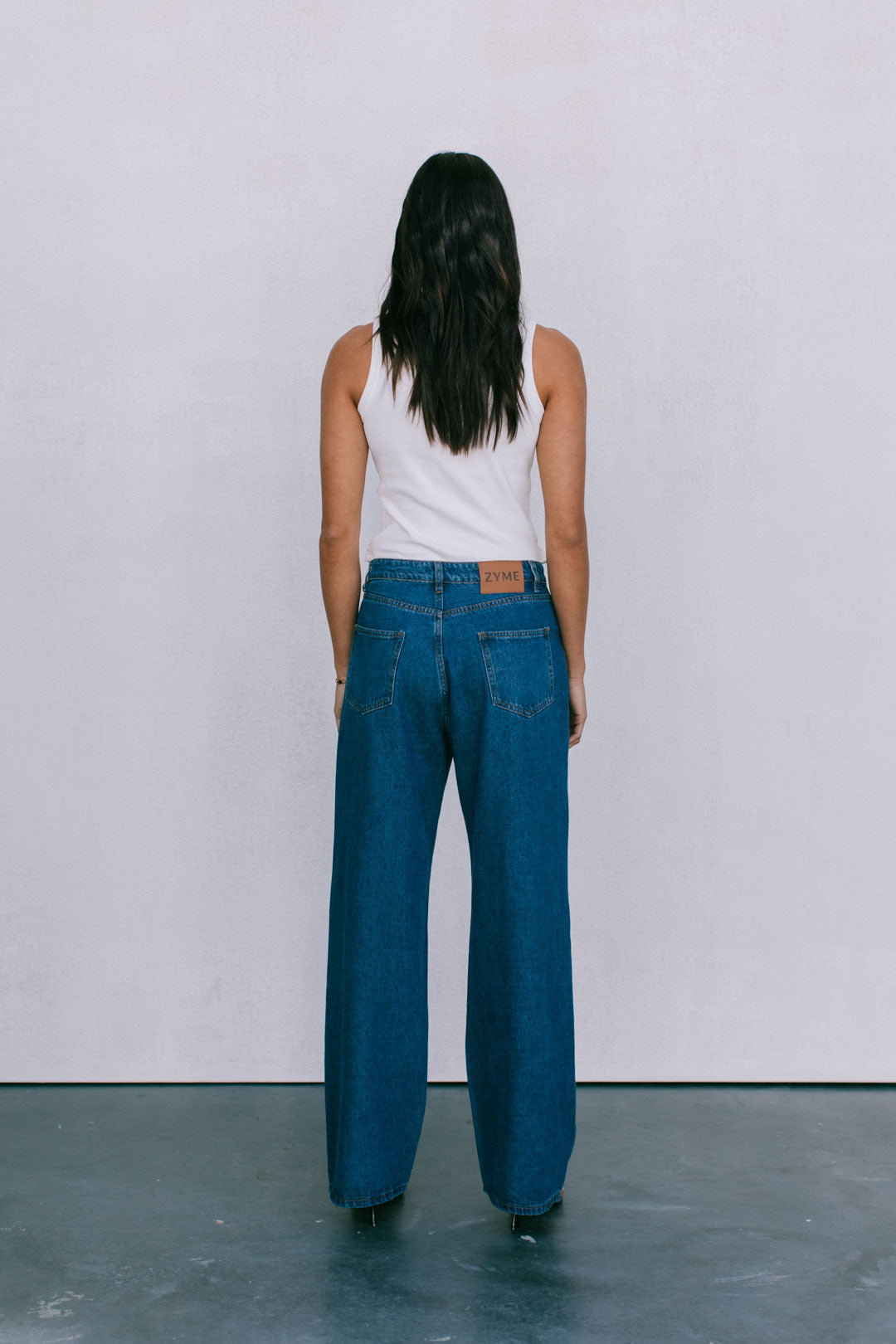 Janey Baggy Leg Jeans Dark Blue Wash