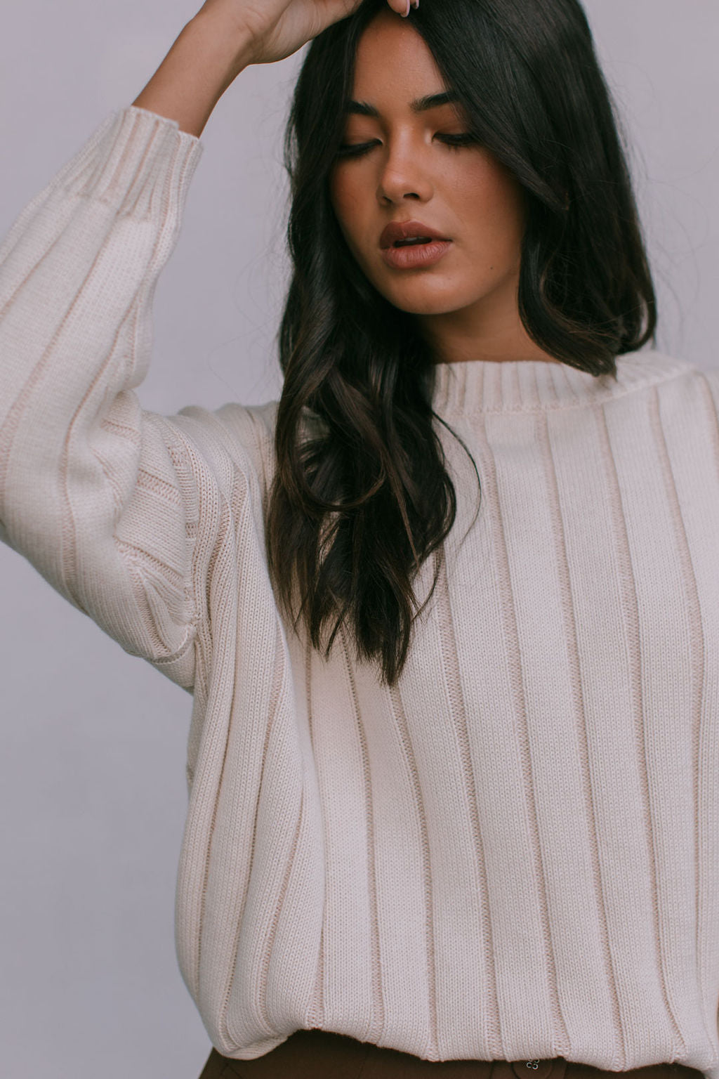 Oliver Knit Jumper - Creamy Beige