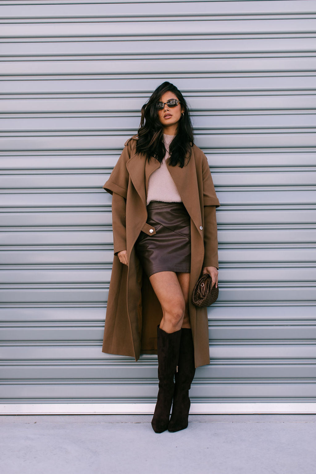 Sarah Trench Coat Tan Brown