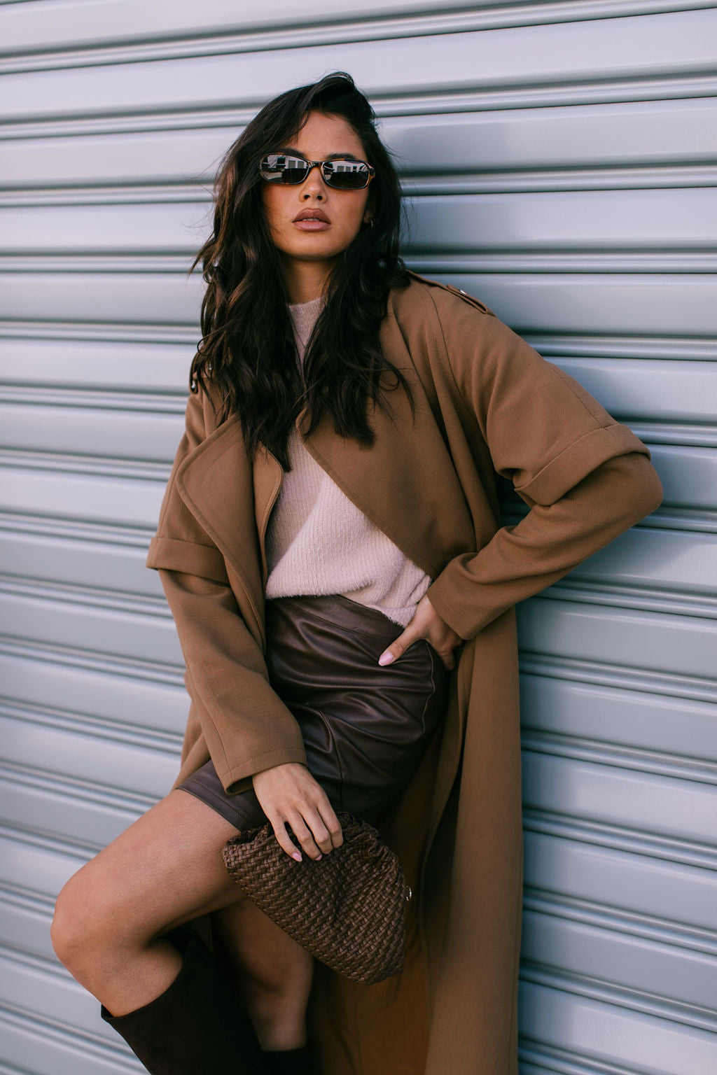 Sarah Trench Coat Tan Brown