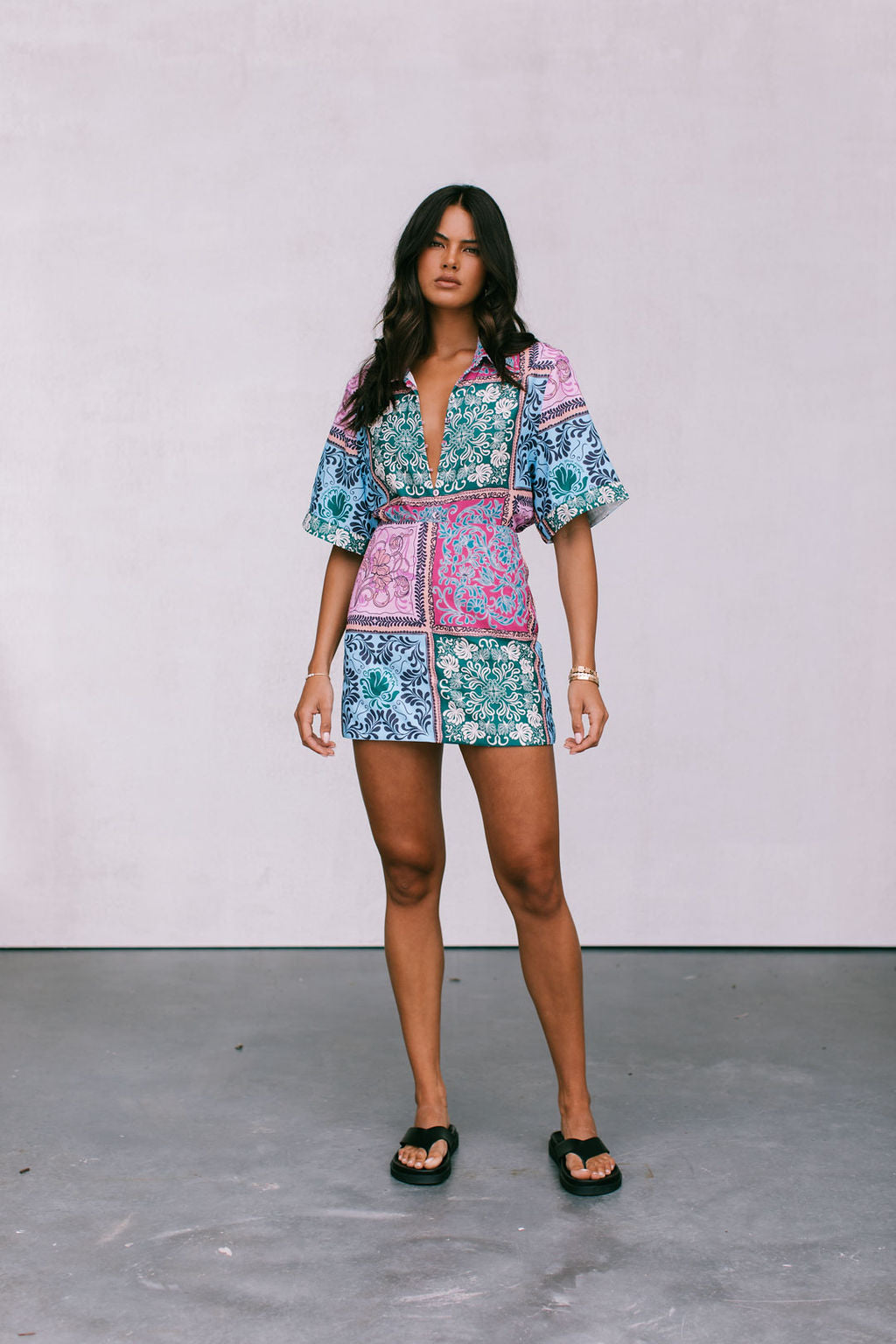 Loren Shirt Paisley Tile Print