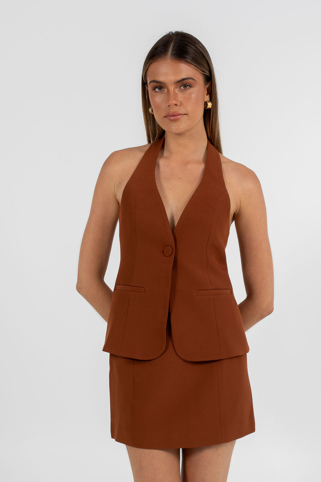 Oden Halter Top Brown