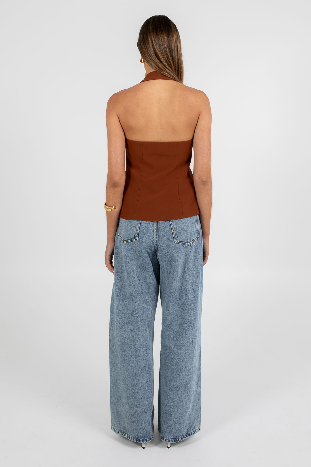 Oden Halter Top Brown