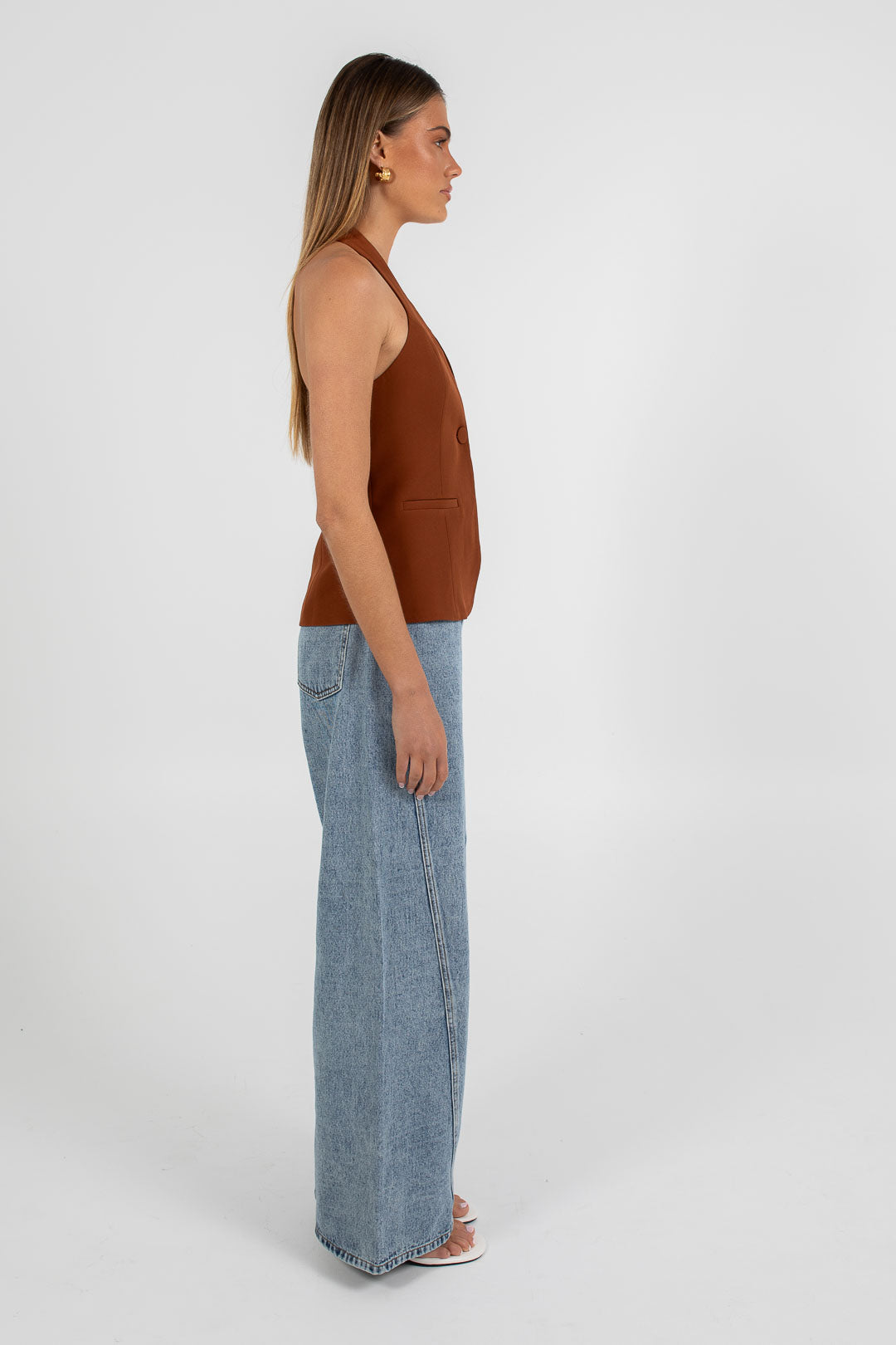 Oden Halter Top Brown